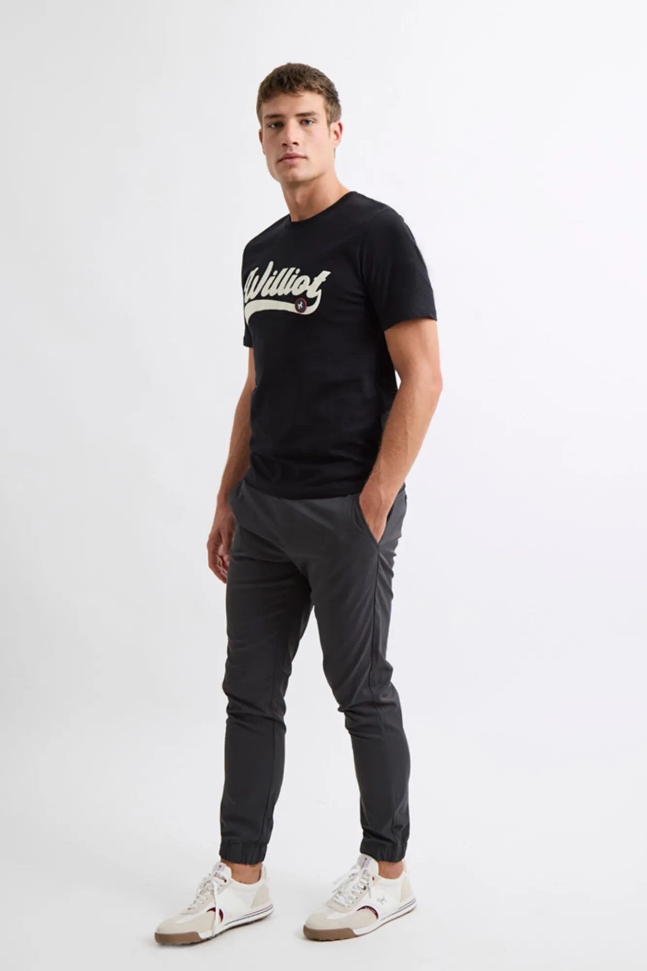 Williot T-Shirts-T-shirt com logo vintage Preto