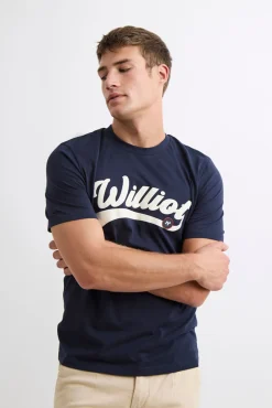 Williot T-Shirts-T-shirt com logo vintage Azul