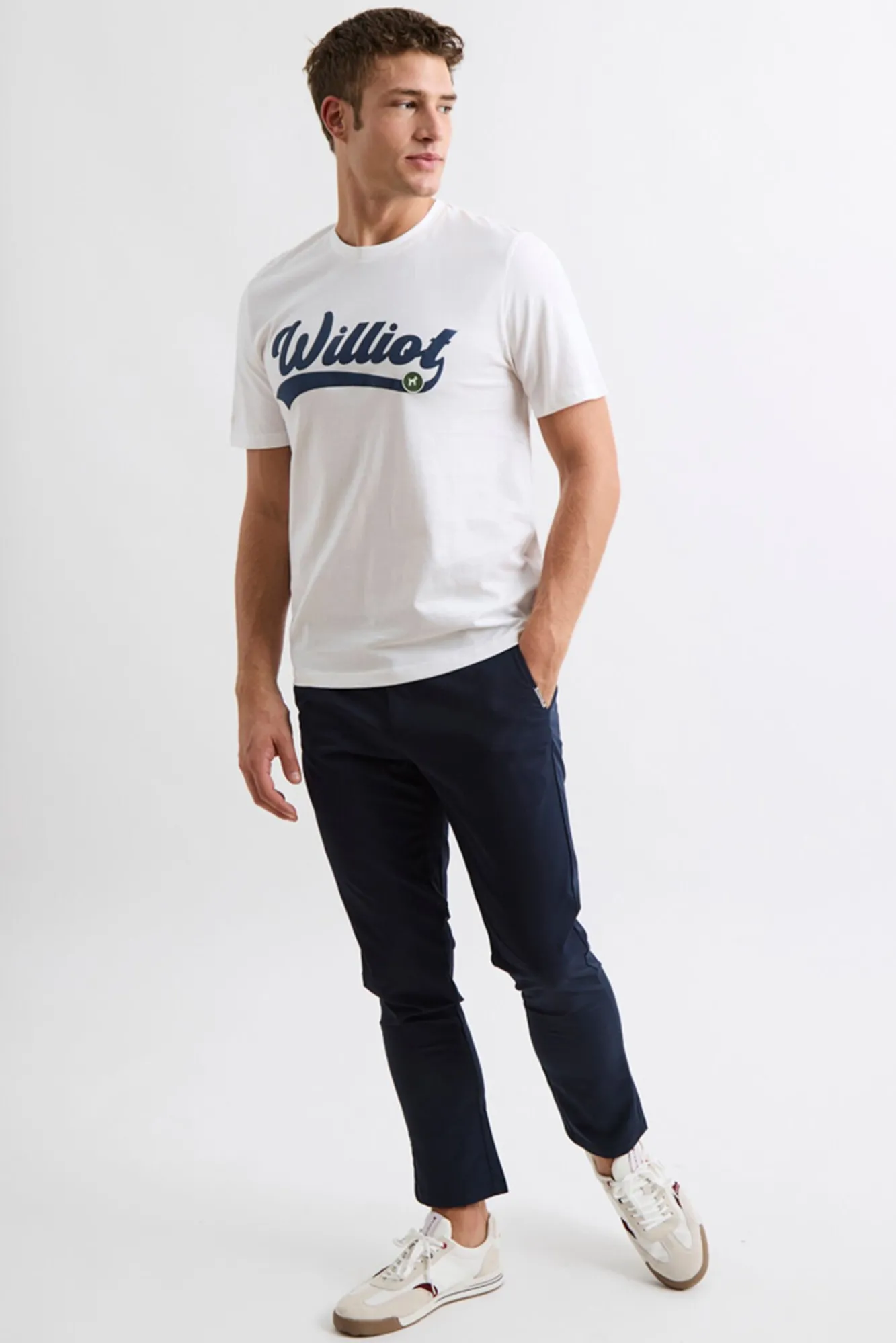 Williot T-Shirts-T-shirt com logo vintage Branco