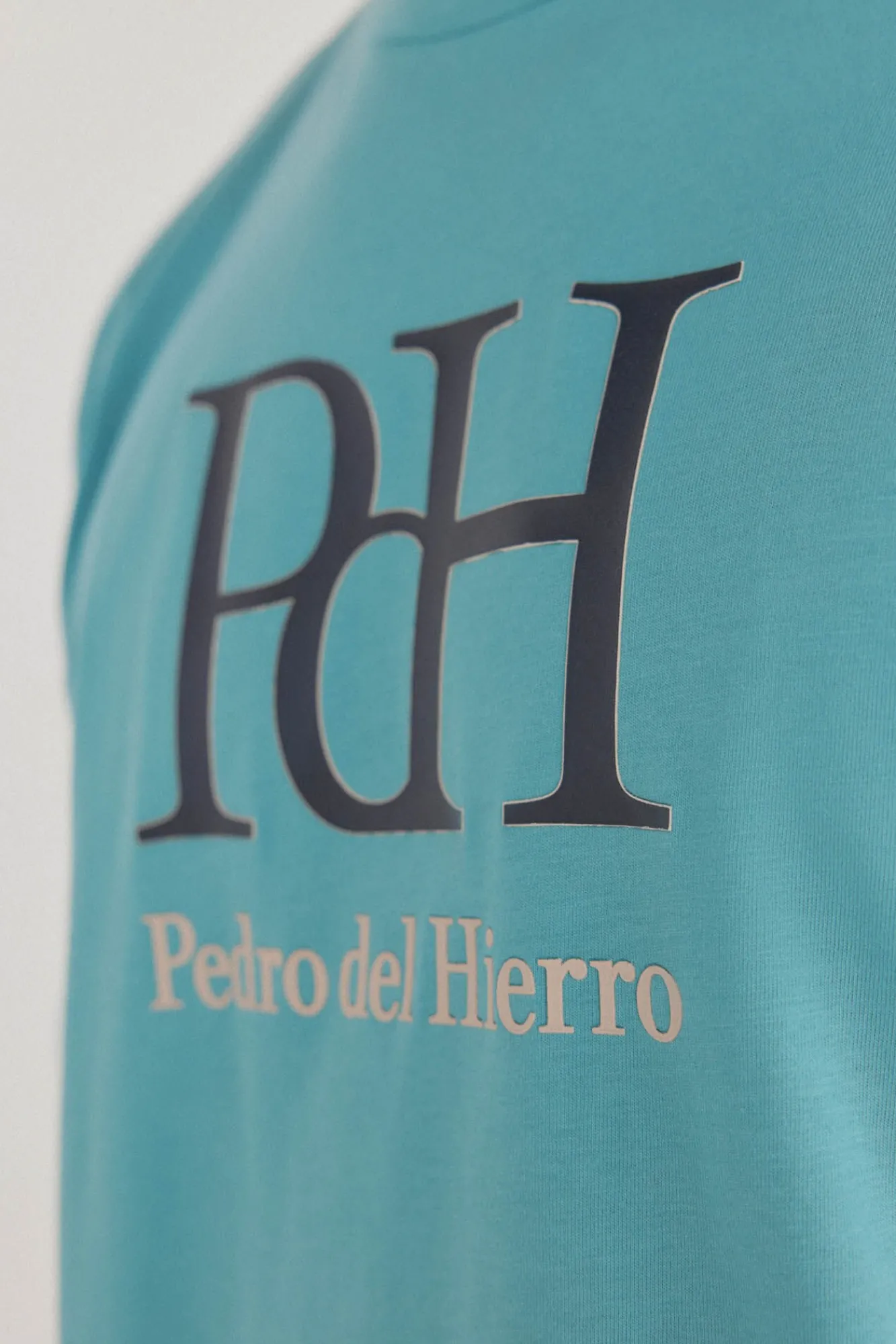 Pedro del Hierro T-Shirts-T-shirt com logotipo Turquesa