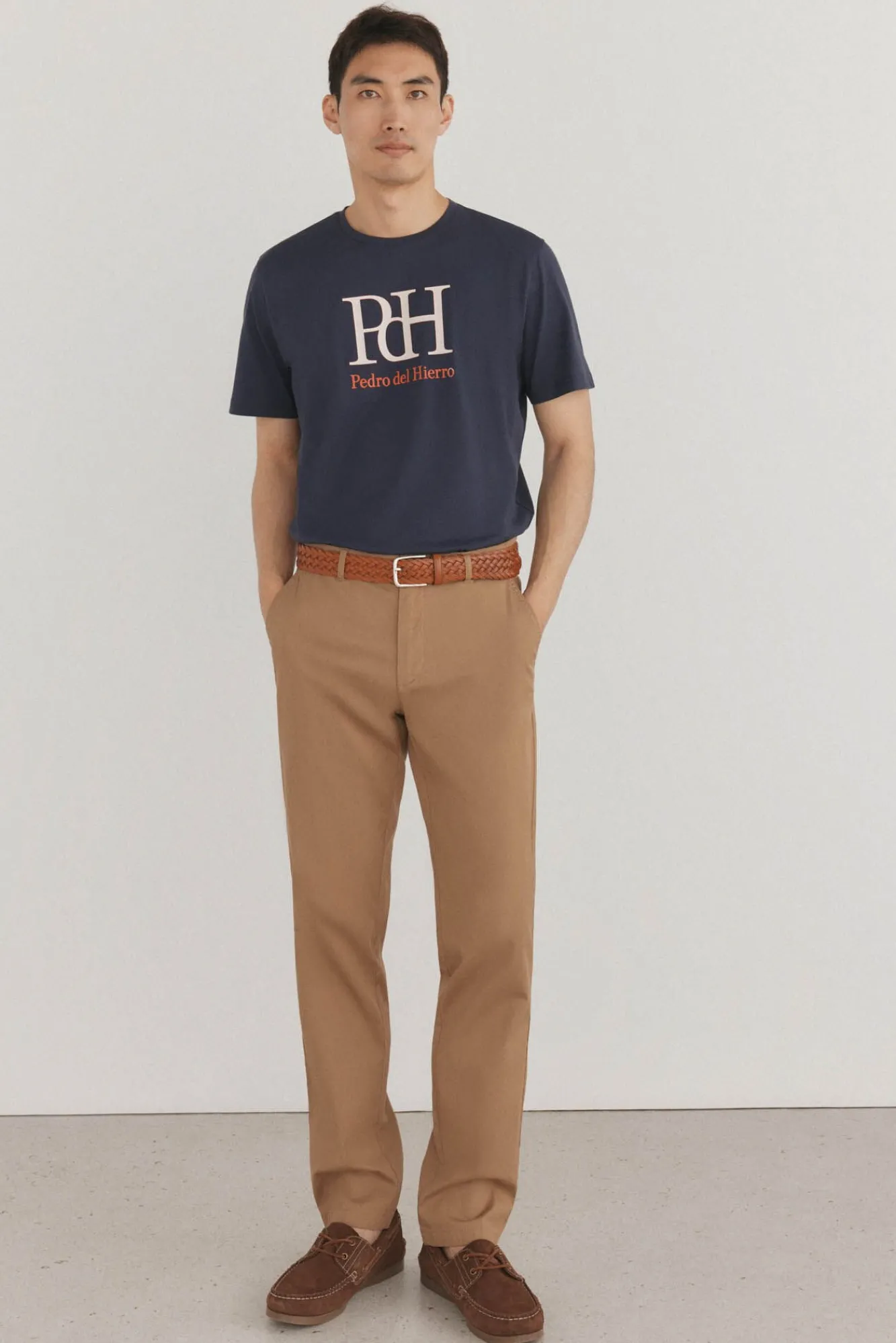 Pedro del Hierro T-Shirts-T-shirt com logotipo Azul
