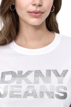 DKNY T-Shirts-T-shirt com o logo da branco