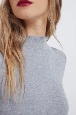 Springfield T-Shirts-T-shirt com strass cinzento