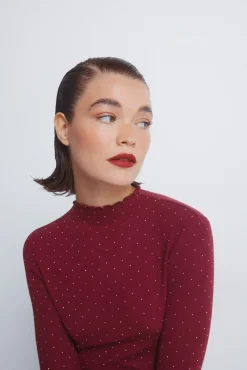 Springfield T-Shirts-T-shirt com strass vermelho