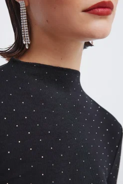 Springfield T-Shirts-T-shirt com strass preto