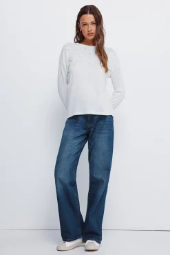 Springfield T-Shirts-T-shirt com tachas posicionadas branco