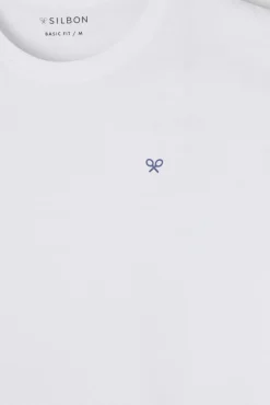 Silbon T-Shirts-T-shirt círculo étnico Branco