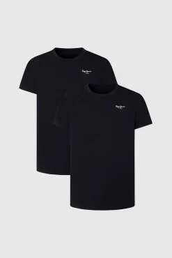 Pepe Jeans T-Shirts-T-shirt de algodão preto