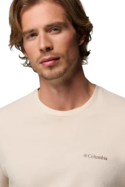 Columbia T-Shirts-T-shirt de algodão orgânico bege