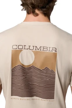 Columbia T-Shirts-T-shirt de algodão orgânico bege