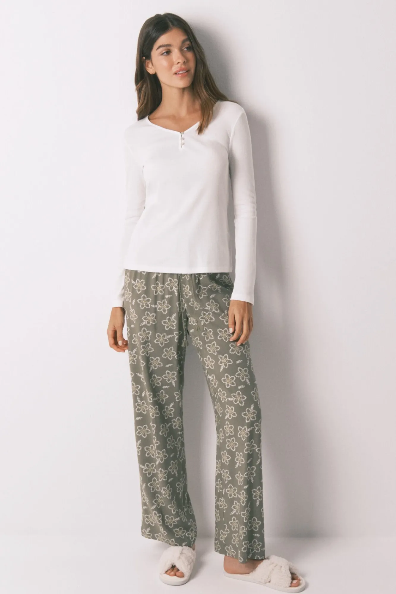 Women'secret T-Shirts-T-shirt de algodão tipo padeiro branco