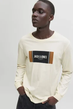 Jack & Jones T-Shirts-T-shirt de corte regular bege