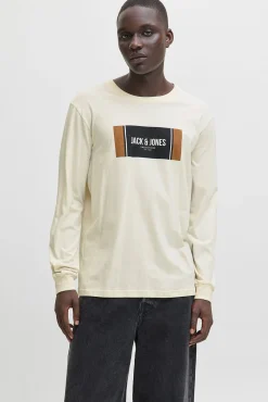 Jack & Jones T-Shirts-T-shirt de corte regular bege