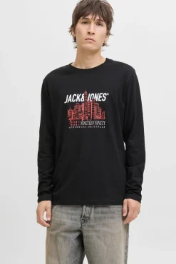 Jack & Jones T-Shirts-T-shirt de corte regular preto
