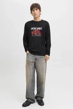 Jack & Jones T-Shirts-T-shirt de corte regular preto