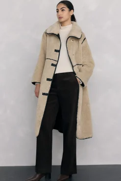 Pedro del Hierro T-Shirts-T-shirt de gola alta amassada Ecru