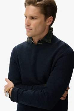 Superdry Camisolas-T-shirt de gola redonda azul