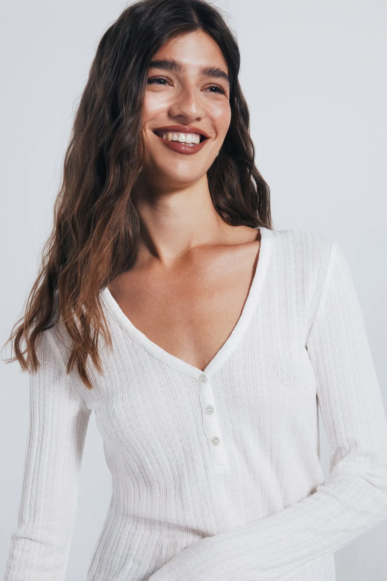 Springfield T-Shirts-T-shirt de malha com corte Baker branco