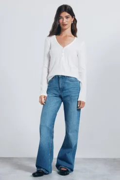 Springfield T-Shirts-T-shirt de malha com corte Baker branco