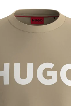 HUGO T-Shirts-T-shirt de manga curta Tostado