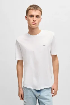 HUGO T-Shirts-T-shirt de manga curta Branco