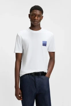 HUGO T-Shirts-T-shirt de manga curta Branco