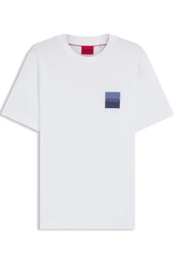 HUGO T-Shirts-T-shirt de manga curta Branco