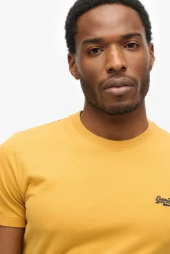 Superdry T-Shirts-T-shirt de manga curta amarelo