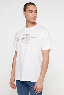 Gant T-Shirts-T-shirt de manga curta Ecru