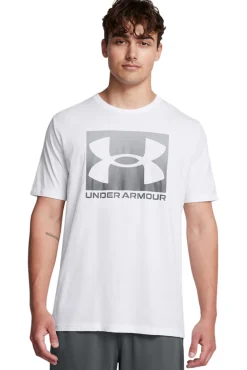Under Armour T-Shirts-T-shirt de manga curta de homem branco