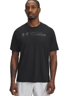 Under Armour Desporto-T-shirt de manga curta de homem preto