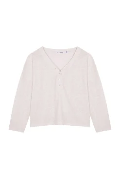 Women'secret T-Shirts-T-shirt de manga manga waffle marfim bege