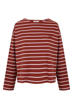 Pedro del Hierro T-Shirts-T-shirt de marinheiro de algodão espanhol Vermelho