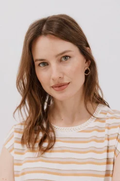 Cortefiel T-Shirts-T-shirt decote em bico Multicolorido