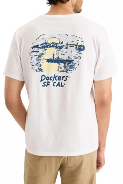 Dockers T-Shirts-T-shirt decote redondo Impress&atilde;o
