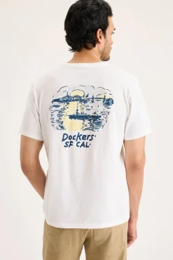 Dockers T-Shirts-T-shirt decote redondo Impress&atilde;o