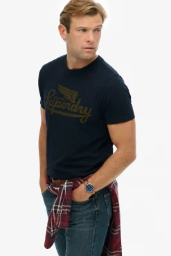Superdry T-Shirts-T-shirt decote redondo azul