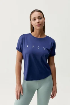 Born Living Yoga T-Shirts|Blusas-T-shirt desportiva Azami Black azul