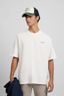 Silbon T-Shirts-T-shirt especial para sociedade de tênis Ecru