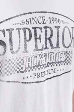 Jack & Jones T-Shirts-T-shirt estampada à frente Branco