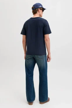 Jack & Jones T-Shirts-T-shirt estampada à frente Azul