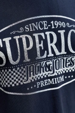 Jack & Jones T-Shirts-T-shirt estampada à frente Azul