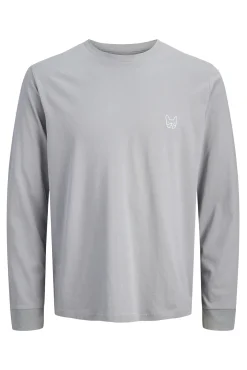 Jack & Jones T-Shirts-T-shirt estampado de cachorro de manga manga cinzento