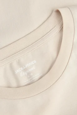 Jack & Jones T-Shirts-T-shirt estampado de cachorro de manga manga bege