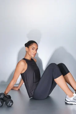 Dash and Stars T-Shirts-T-shirt estilo halter preto