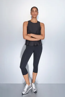 Dash and Stars T-Shirts-T-shirt estilo halter preto