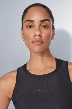 Dash and Stars T-Shirts-T-shirt estilo halter preto