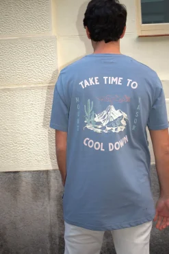 Cloking T-Shirts-T-shirt Fooders Lavada Borgonha Azul