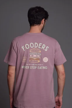 Cloking T-Shirts-T-shirt Fooders Lavada Borgonha Subiu
