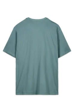 OOTO T-Shirts-T-shirt gráfica lavada Azul